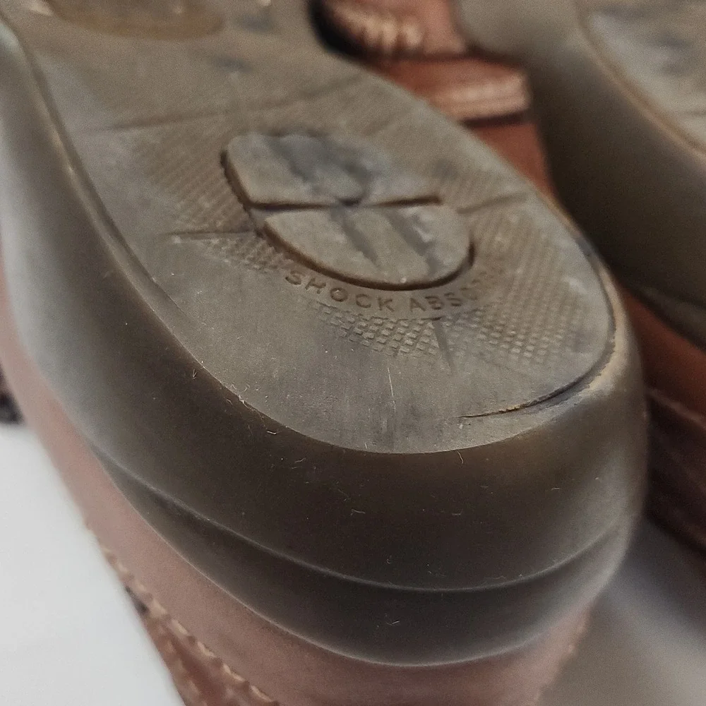 Mephisto Cool Air Ivano Fisherman Style Sandals Loafers Sz 9 Brown Leather Shoes